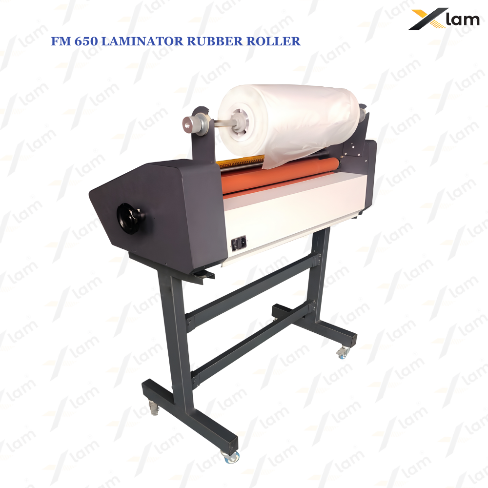FM-650 Roll to Roll Hot & Cold Laminator Machine with Steel & Rubber Roller 24 inch - Image 2