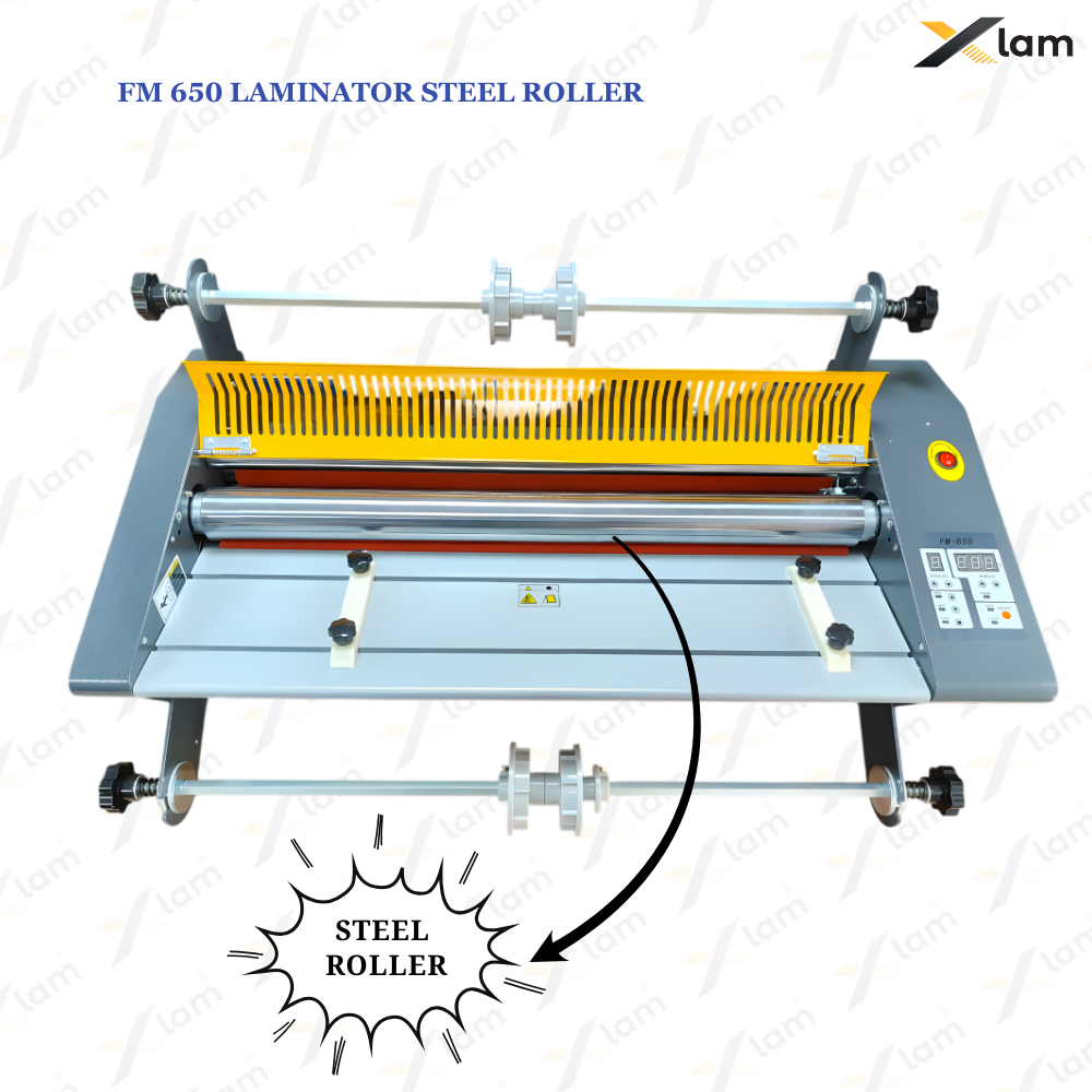FM-650 Roll to Roll Hot & Cold Laminator Machine with Steel & Rubber Roller 24 inch - Image 8