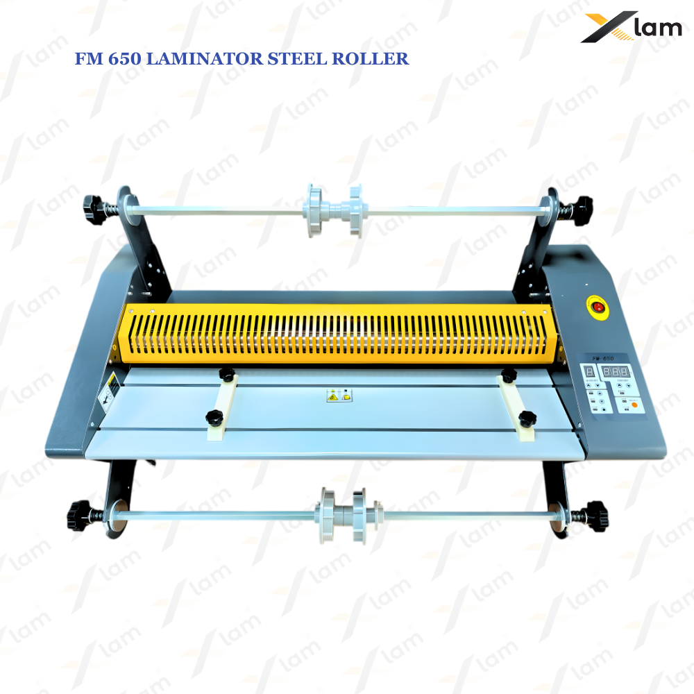 FM-650 Roll to Roll Hot & Cold Laminator Machine with Steel & Rubber Roller 24 inch - Image 7
