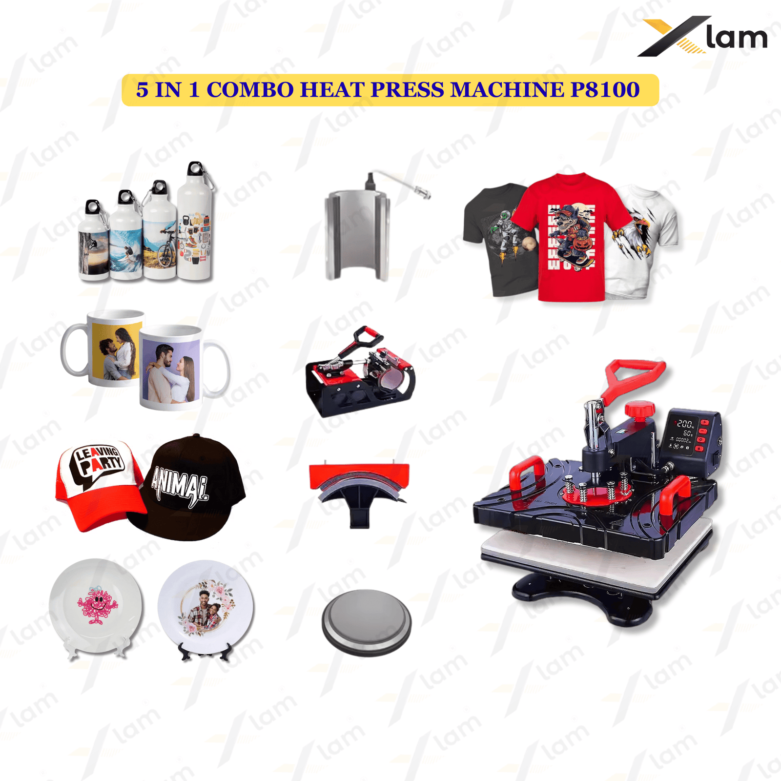 Multifunction 5 In 1 Combo Heat Press Machine P8100 - Image 5
