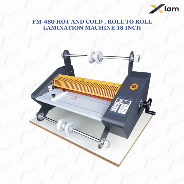 FM-480 Hot and Cold , Roll to Roll Lamination Machine 18 inch ...
